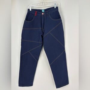Adrian Cashmere Low Rise Denim Jeans-100% Cotton Blue Denim Small Unisex ($350)